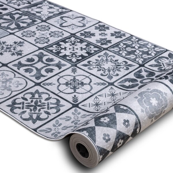 Protišmykový behúň LOTUS CLOVER 60970 sivý