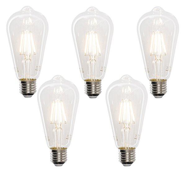 Sada 5 inteligentných LED žiaroviek E27 ST64 4,5W 470 lm 1800-4000K