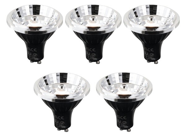 Sada 5 GU10 3-krokových stmievateľných Kelvin LED žiaroviek 70 mm 6 W 500 lm 2200 - 3600 K