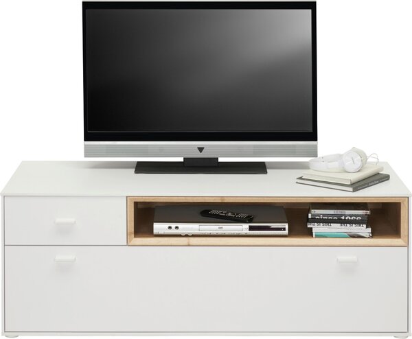 SKRINKA POD TV, biela, farba duba, 130/48/50 cm Hom`in - Detské izby