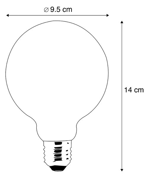 Sada 5 stmievateľných LED žiaroviek E27 G95 4,9W 320 lm 2500K