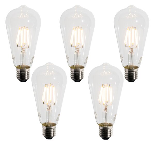 Sada 5 LED žiaroviek E27 A60 so súmrakovým senzorom 4W 400 lm 2200K