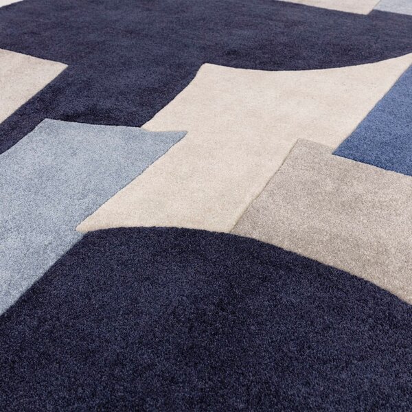 Modrý ručne tkaný koberec z recyklovaných vlákien 200x290 cm Romy – Asiatic Carpets