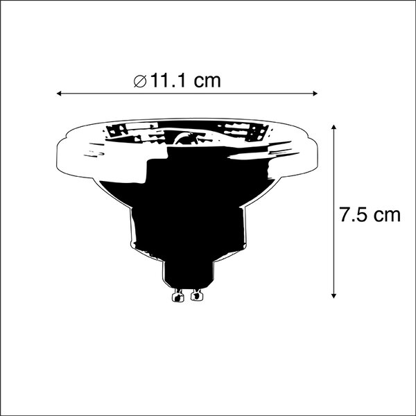 Sada 5 LED žiaroviek GU10 AR111 11W 820lm 3000K
