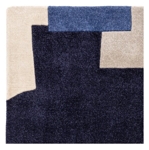 Modrý ručne tkaný koberec z recyklovaných vlákien 200x290 cm Romy – Asiatic Carpets