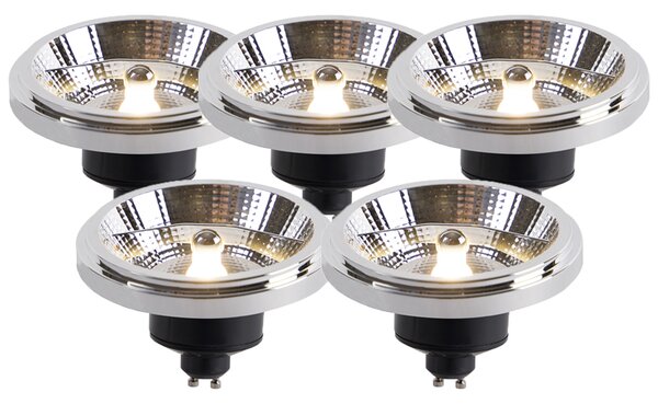 Sada 5 stmievateľných LED žiaroviek GU10 AR111 11W 810lm 2700K
