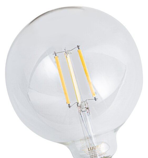 Sada 5 ks Inteligentné stmievateľné LED žiarovky E27 G125 číre 7W 806lm 2700-6500K