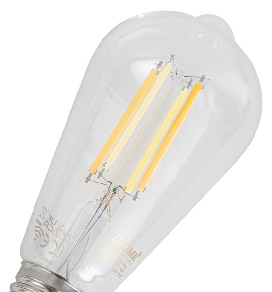 Sada 5 ks Inteligentné stmievateľné LED žiarovky E27 ST64 číre 7W 806lm 2700-6500K