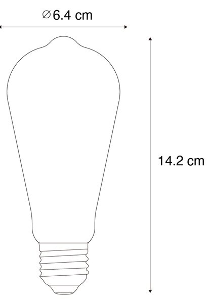Sada 5 ks Inteligentné stmievateľné LED žiarovky E27 ST64 matné 7W 806 lm 2700-6500K