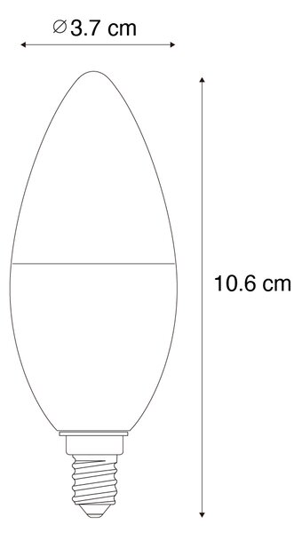 Sada 5 inteligentných LED žiaroviek E14 C37 Opal RGBW 4.9W 470 lm 2700-6500K