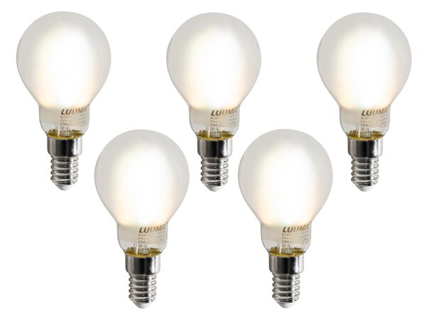 Sada 5 inteligentných LED žiaroviek E14 P45 matných 4,2 W 470 lm 2700-6500 K