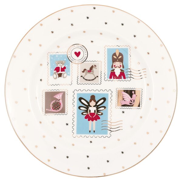 Porcelánový tanier Xmas Letter White Ø 20,5 cm