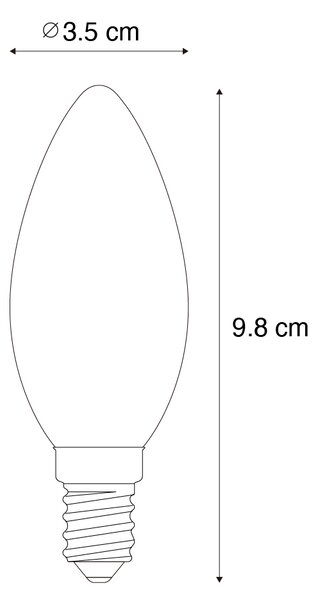 Sada 5 inteligentných LED žiaroviek E14 C35 číra 4,2 W 470 lm 2700 – 6500 K