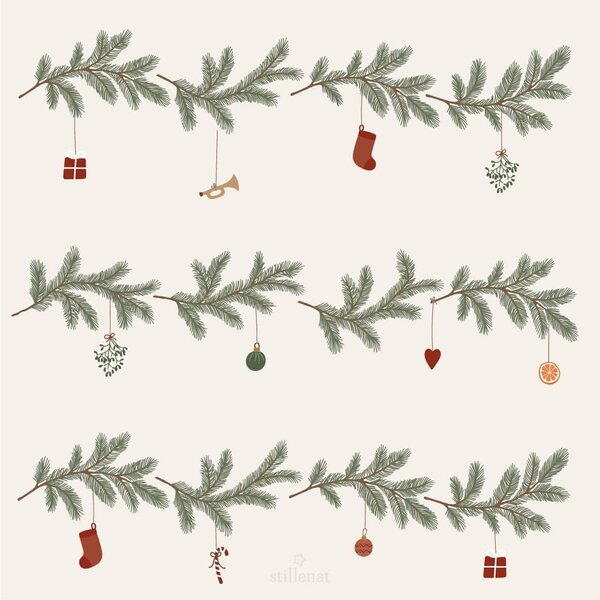 Papierové servítky Christmas Garlands – 50 ks