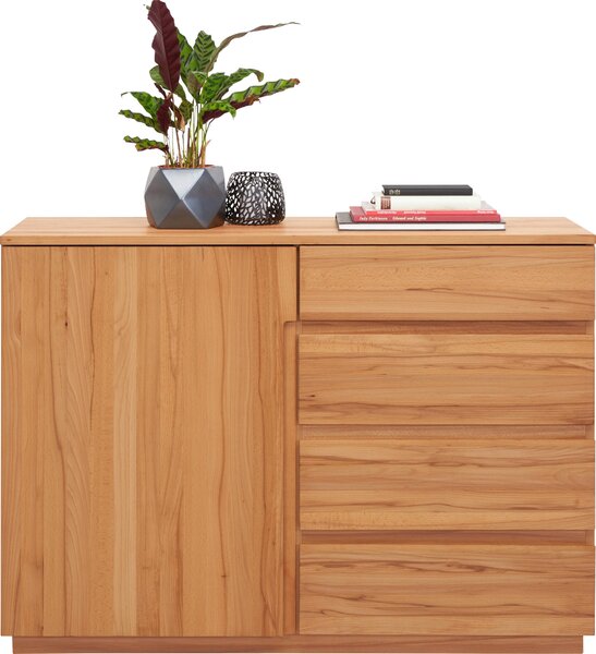 KOMODA, jadrový buk, farba buka, 120/89,2/41 cm Linea Natura - Komody