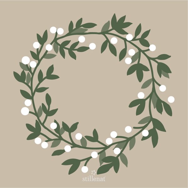 Papierové servítky Snowberry Wreath – 20 ks