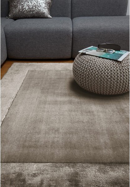 Hnedý ručne tkaný koberec s prímesou vlny 200x290 cm Ascot – Asiatic Carpets