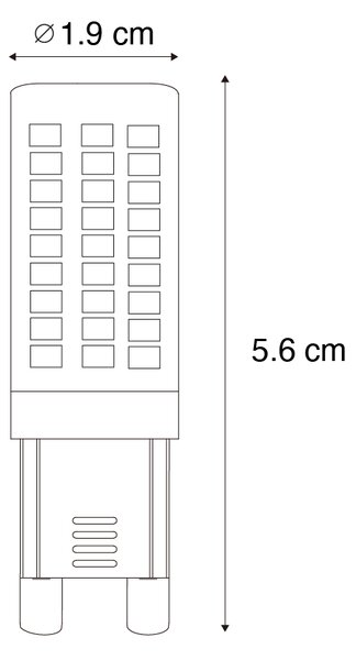 Sada 2ks stmievateľných LED žiaroviek G9 s 3-stupňovým stmievaním, opálové, 4,5W, 500lm, 4000K