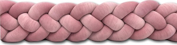 Vulpi Mantinel do postieľky Vrkoč 300 cm Velvet XL Handmade Farba: svetlomodrá