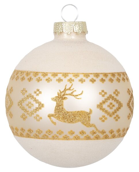 Sklenená vianočná ozdoba Winter Deer