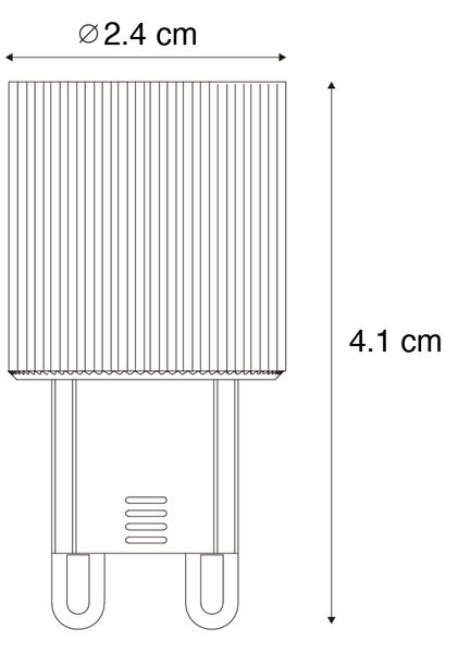 Sada 2ks G9 24mm stmievateľných LED žiaroviek 3W 300lm 2700K