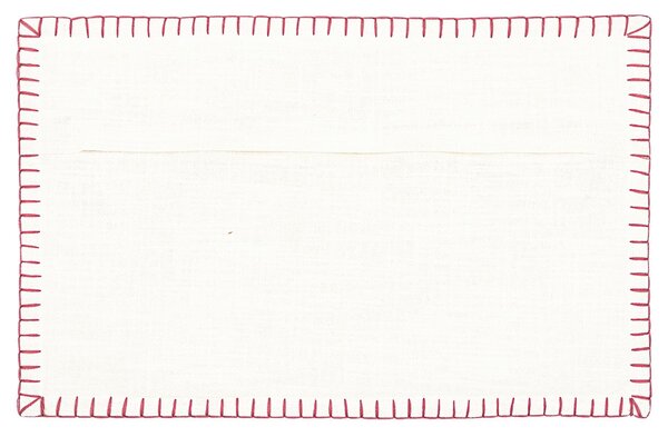 Vyšívaný poťah na vankúš Xmas Letter white 30 × 50 cm