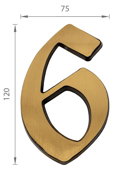 SS - DOMOVÁ ČÍSLICA "6" - 120 mm