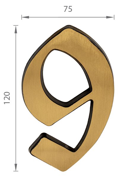 SS - DOMOVÁ ČÍSLICA "9" - 120 mm