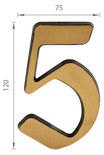 SS - DOMOVÁ ČÍSLICA "5" - 120 mm
