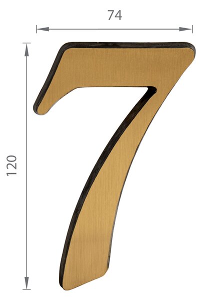 SS - DOMOVÁ ČÍSLICA "7" - 120 mm