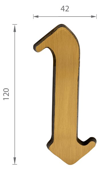 SS - DOMOVÁ ČÍSLICA "1" - 120 mm