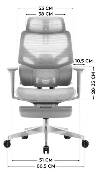 Kancelárska stolička Expert 8.7 Grey Mesh