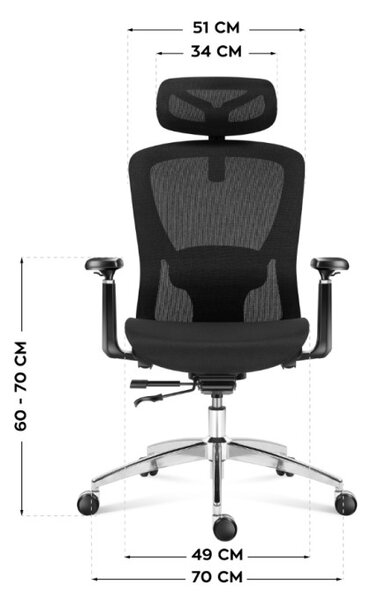 Kancelárska stolička Expert 5.3 Black Mesh