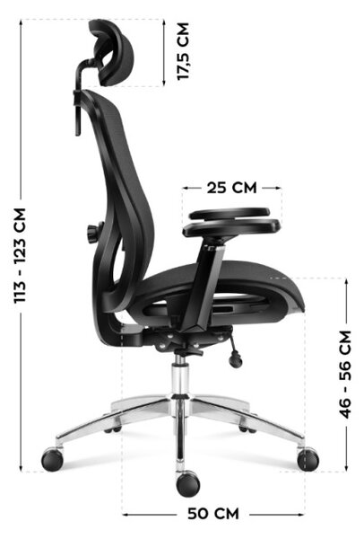 Kancelárska stolička Expert 5.3 Black Mesh