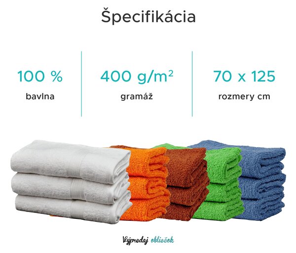 Osuška SOFT 70x125 cm biela, 100% bavlna