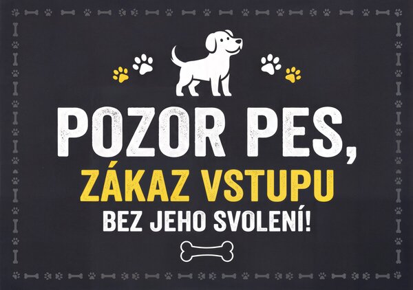Mercury Flooring, Rohožka so psím povolením 40x60 cm - na von aj na doma, 40x60, čierna