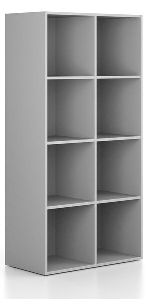 Regál FRAME, nižšie, 2 stĺpce, 1735 x 872 x 450 mm, sivá