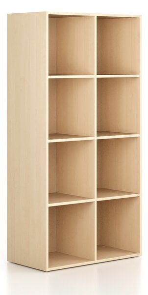Regál FRAME, nižšie, 2 stĺpce, 1735 x 872 x 450 mm, breza