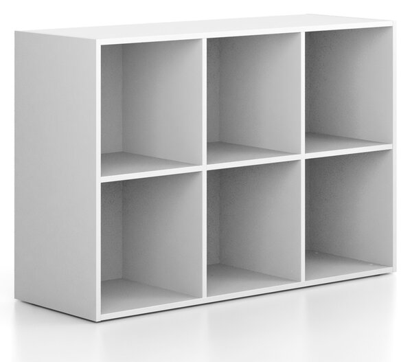 Regál FRAME, nízky, 3 stĺpce, 881 x 1299 x 450 mm, biela