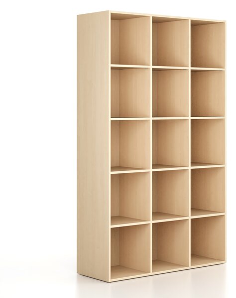 Regál FRAME, vysoký, 3 stĺpce, 2162 x 1299 x 450 mm, breza