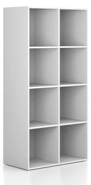 Regál FRAME, nižši, 2 stĺpce, 1735 x 872 x 450 mm, biela