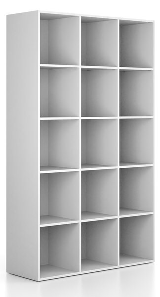 Regál FRAME, vysoký, 3 stĺpce, 2162 x 1299 x 450 mm, biela