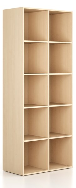 Regál FRAME, vysoký, 2 stĺpce, 2162 x 872 x 450 mm, breza