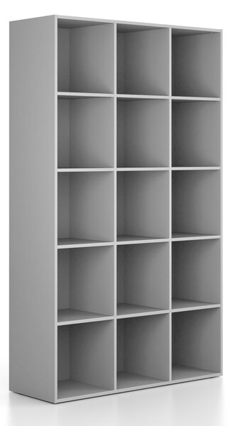 Regál FRAME, vysoký, 3 stĺpce, 2162 x 1299 x 450 mm, sivá