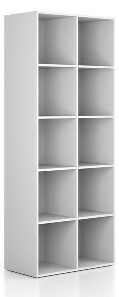 Regál FRAME, vysoký, 2 stĺpce, 2162 x 872 x 450 mm, biela