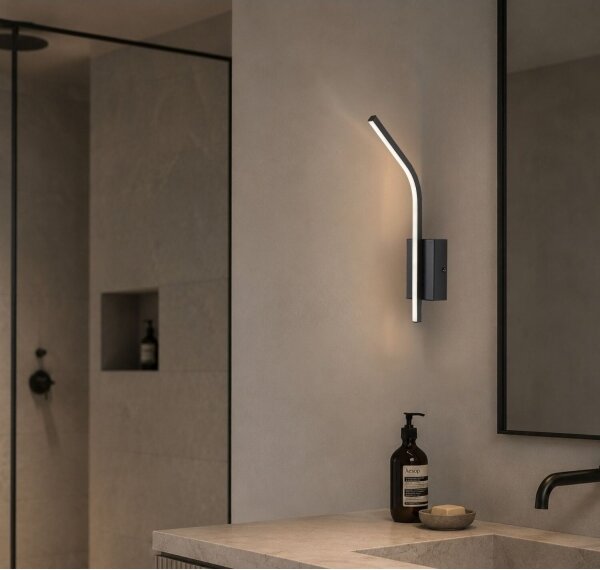 Rabalux 75088 - LED kúpeľňové nástenné svietidlo TILMANN 10W/230V 4000K IP44 čierna