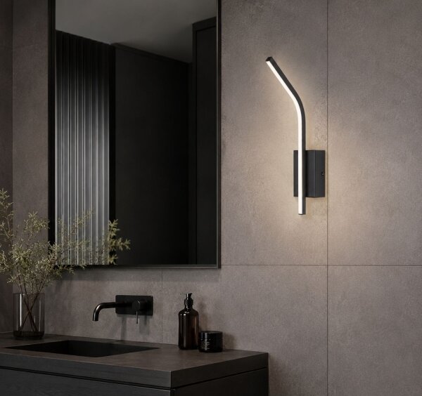 Rabalux 75088 - LED kúpeľňové nástenné svietidlo TILMANN 10W/230V 4000K IP44 čierna