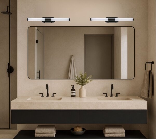 Rabalux 75096 - LED kúpeľňové osvetlenie na zrkadlo TENEBRA 6W/230V IP44 40 cm čierna