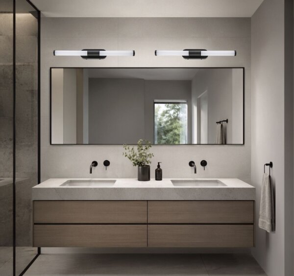 Rabalux 75096 - LED kúpeľňové osvetlenie na zrkadlo TENEBRA 6W/230V IP44 40 cm čierna