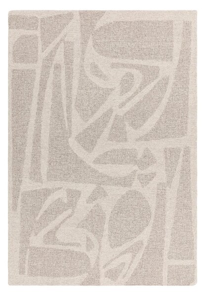 Krémovobiely ručne tkaný vlnený koberec 120x170 cm Loxley – Asiatic Carpets